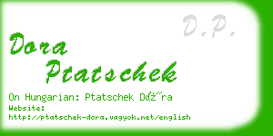 dora ptatschek business card